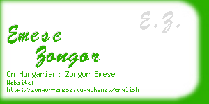 emese zongor business card